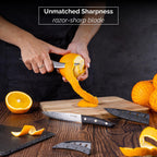 Japanese Steel Damascus Style Kitchen Knife Set, Paring & Utility Knives, by Nuovva