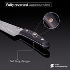 Japanese Steel Damascus Style Kitchen Knives with Pakkawood Handles - Multiple Variants, by Nuovva