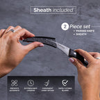 Japanese Steel Damascus Style Kitchen Knives with Pakkawood Handles - Multiple Variants, by Nuovva