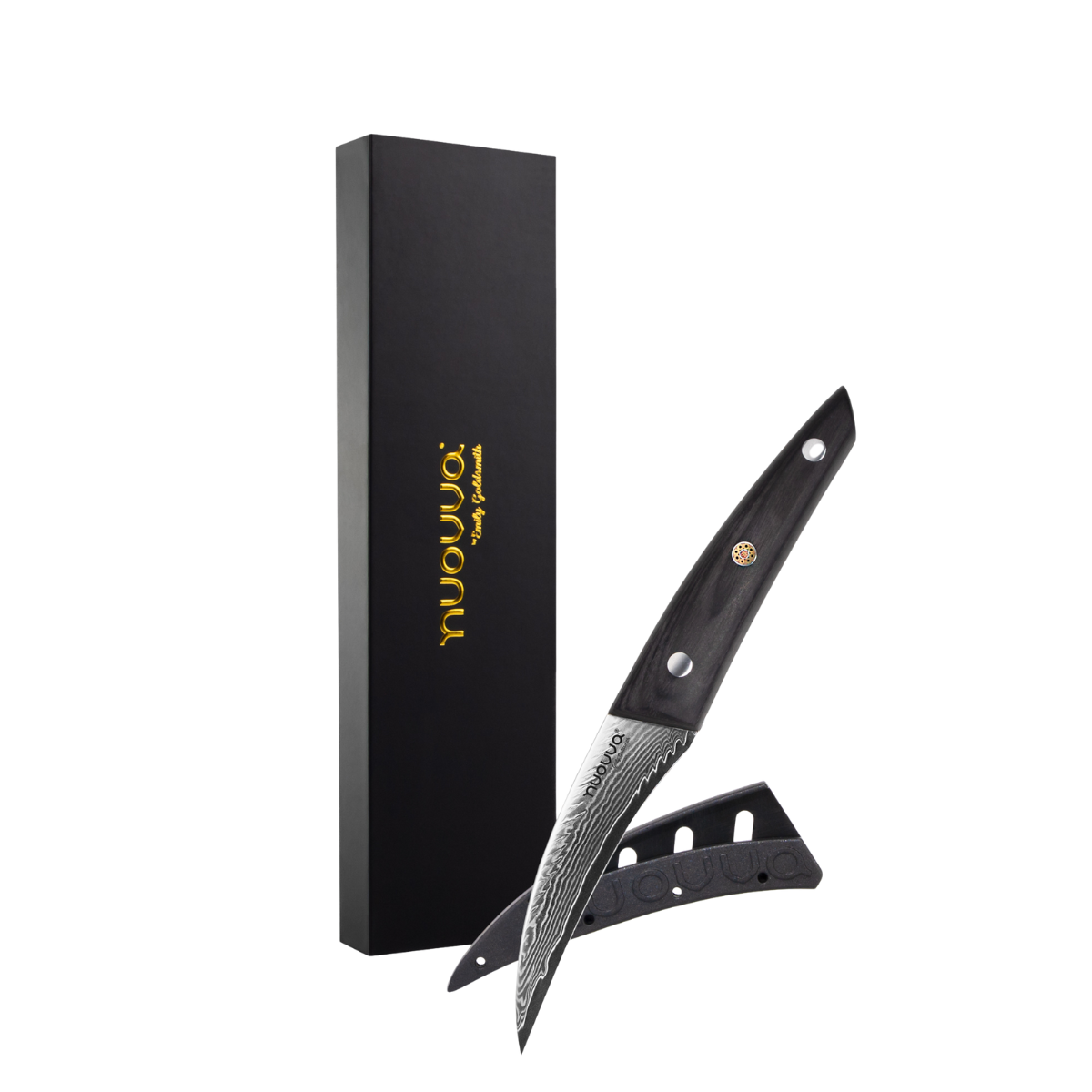 Japanese Steel Damascus Style Kitchen Knives with Pakkawood Handles - Multiple Variants, by Nuovva