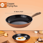 Copper Induction Non-Stick Frying Pan - 26cm by Nuovva