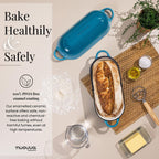 Enamelled Cast Iron Bread Loaf Pot – Non-Stick Dutch Oven, 32cm x 14cm (Multiple Colours),by Nuovva