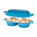 Cast Iron Dutch Oven – Double Round Bread Loaf Pot – 16cm Diameter, (Multiple Colours), by Nuovva