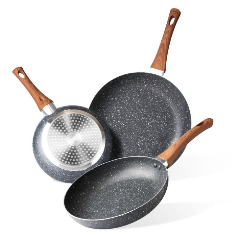 Frying Pan Set 3Pcs - 20cm, 24cm, 28cm (Multiple Colours)