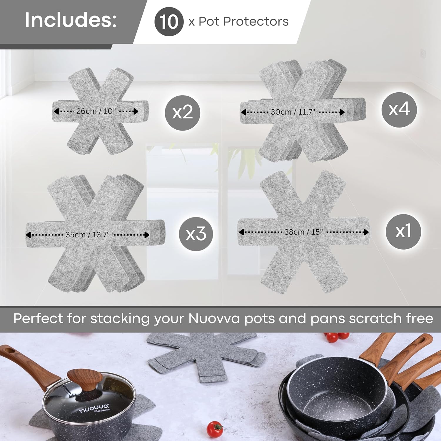 Granite Kitchen Cookware Set of 35, 15, 8, 5pcs with Lids (Multiple Set Sizes)