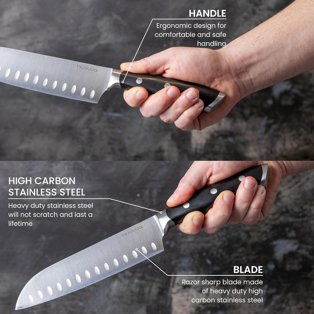 Professional Santoku Knife - 7 Inch, by Nuovva