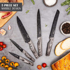 Sharp Kitchen Knife Set With Acrylic Block, 6 piece (Multiple Colours), by Nuovva