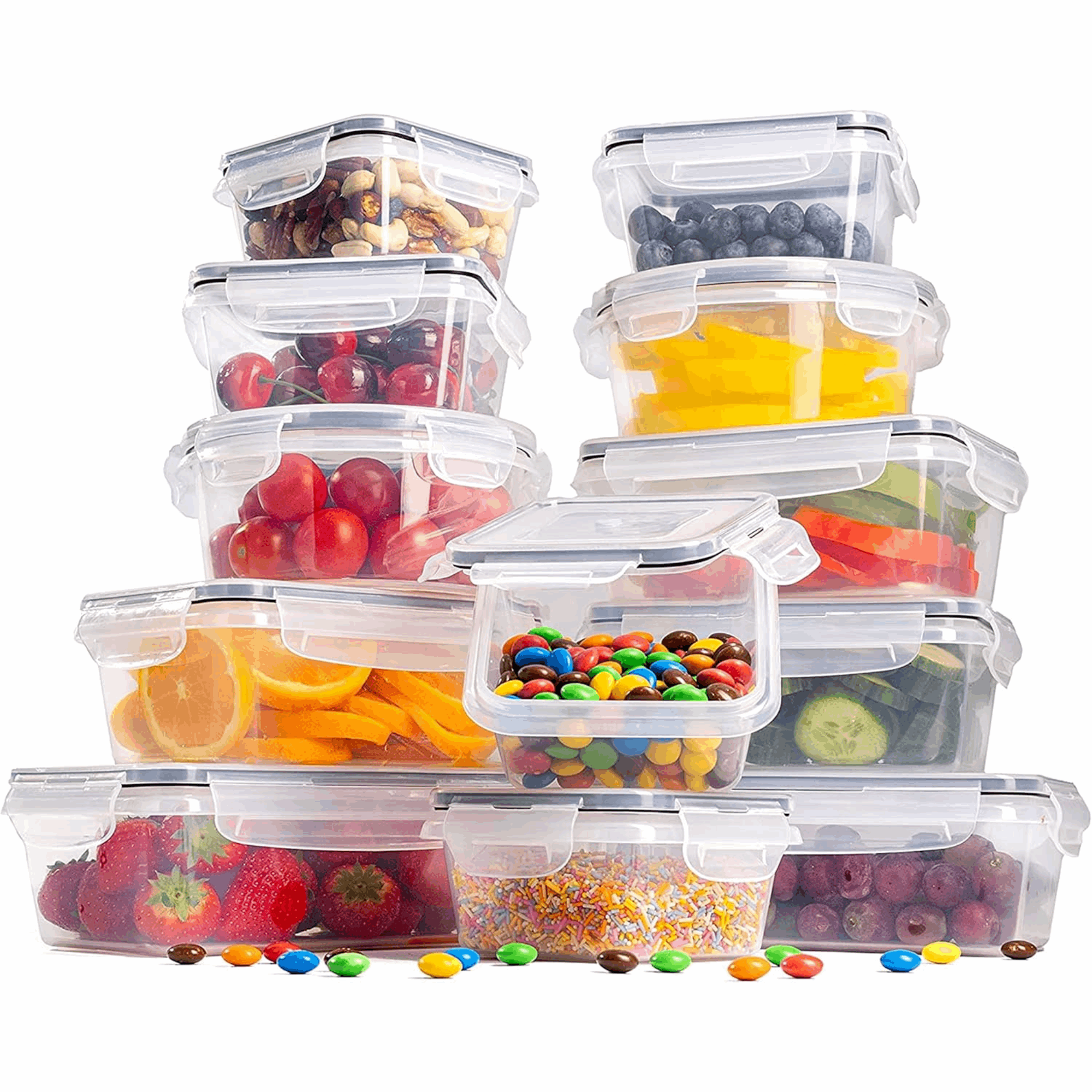 Airtight Food Storage Containers Sets, 12 pieces by Nuovva