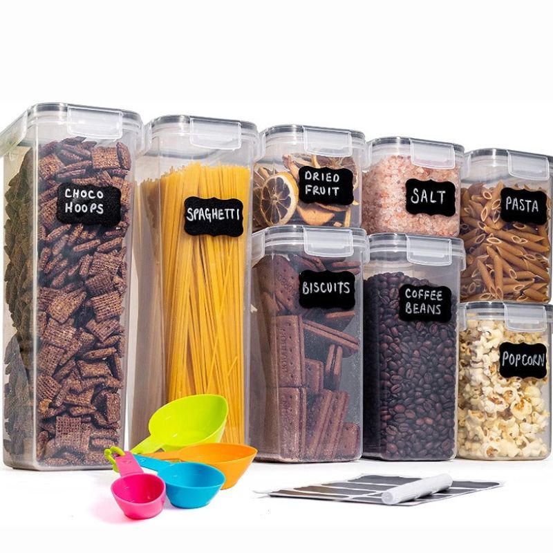 Airtight Kitchen Food Storage Containers, Multiple Sizes (Sets of 8, 14, 20, 36) by Nuovva