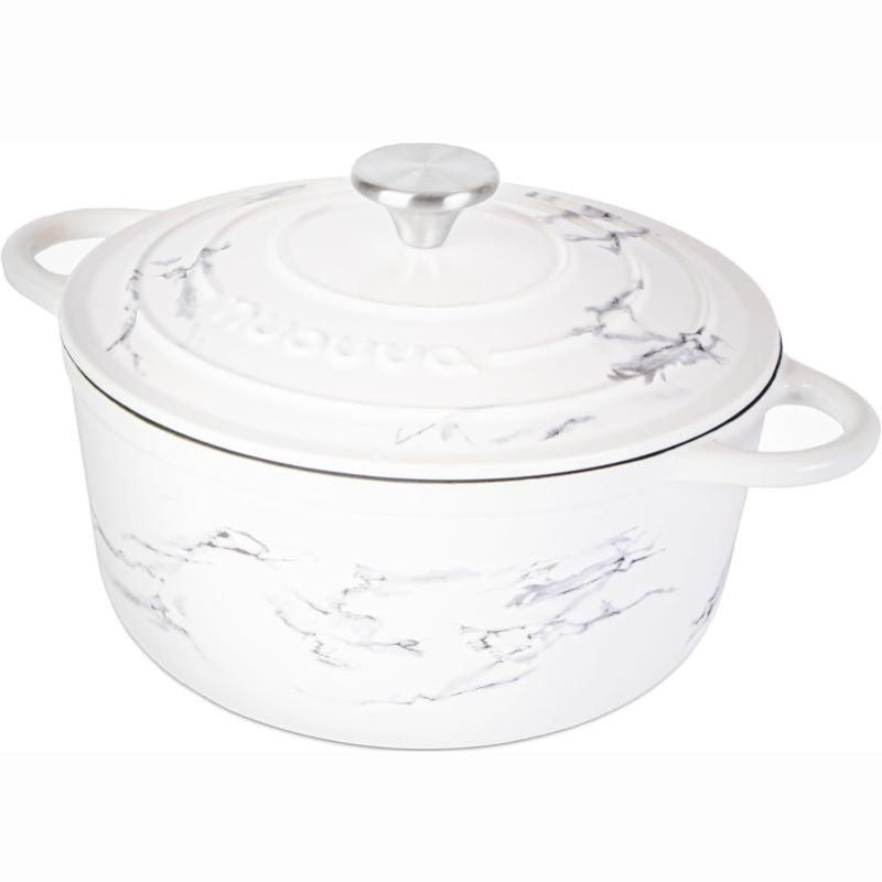 Cast Iron Dutch Oven with Lid, Casserole Pot - 24cm - 4.7L (Multiple Colours)