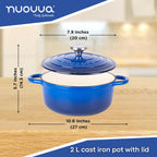 Enamelled Cast Iron Dutch Oven Casserole Pot (Multiple Colours & Sizes)