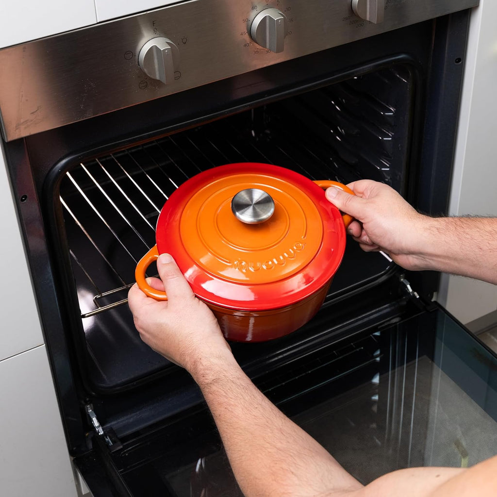 Enamelled Cast Iron Dutch Oven Casserole Pot (Multiple Colours & Sizes)