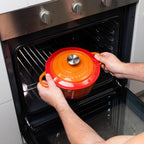 Orange Cast Iron Dutch Oven with Lid - 2L, 20cm