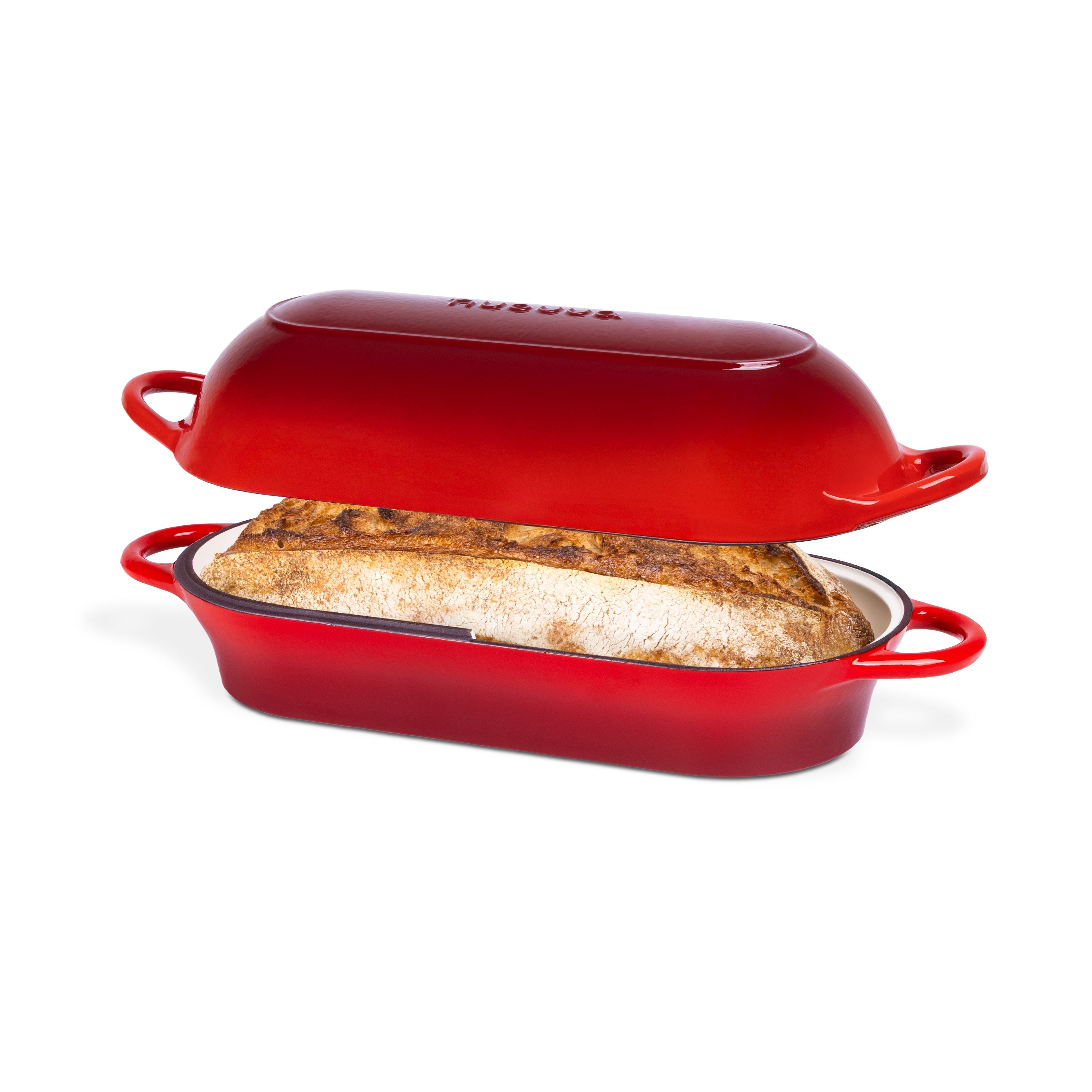 Enamelled Cast Iron Bread Loaf Pot – Non-Stick Dutch Oven, 32cm x 14cm (Multiple Colours),by Nuovva