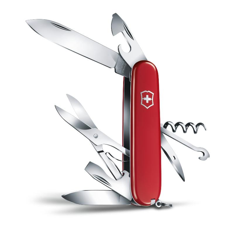 Victorinox Climber Swiss Army Pocket Multitool Knife (Red)