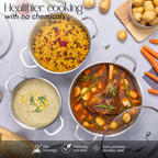 Stainless Steel Casserole Pot Set of 4pc, 6pc with Glass Lids (Multiple Set Sizes), by Nuovva