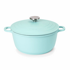 Teal Aluminium Casserole Pot with Lid - 4L - 24cm, by Nuovva