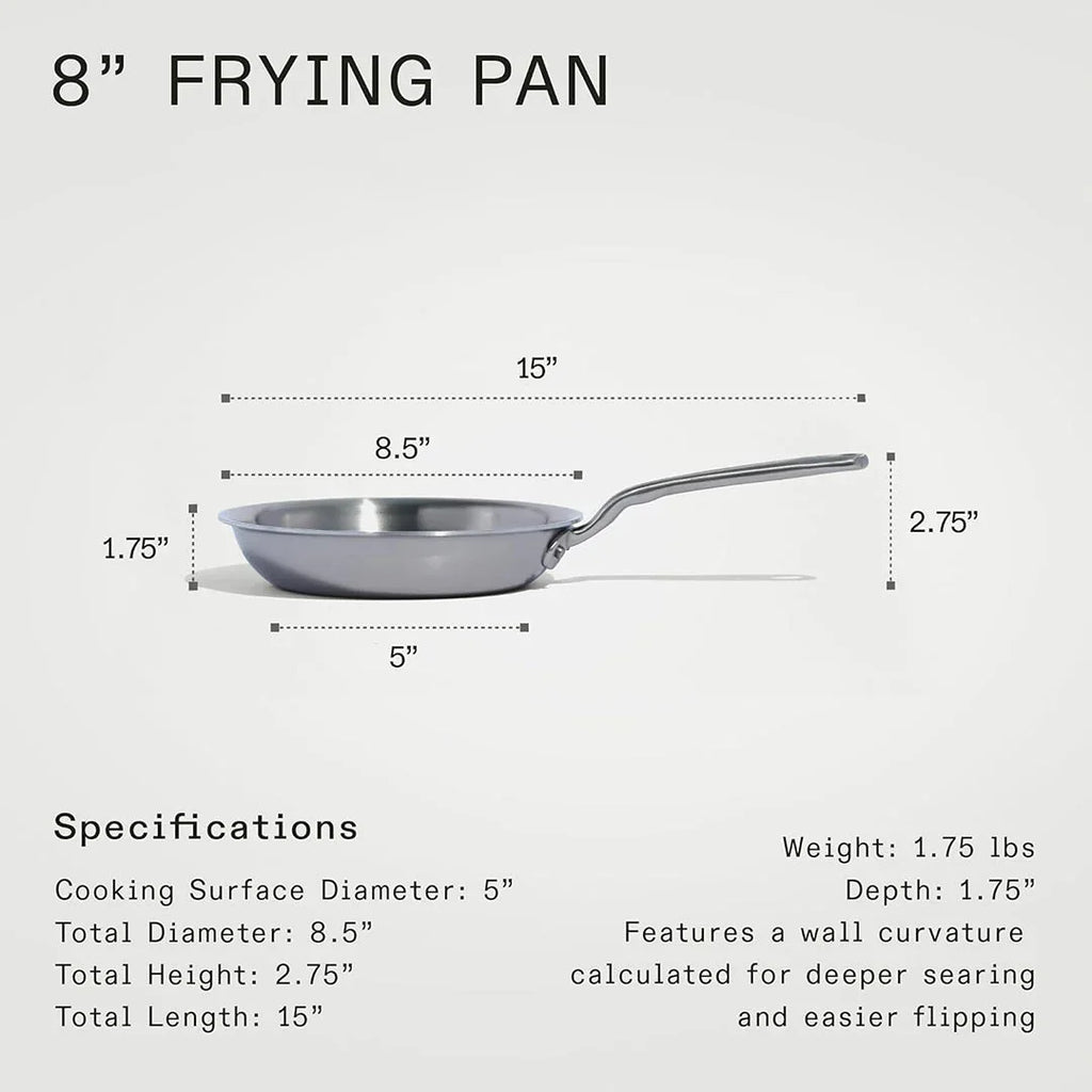 Made In – 5-Ply Stainless Steel Frying Pan (8" / 10" / 12") – Induction Compatible