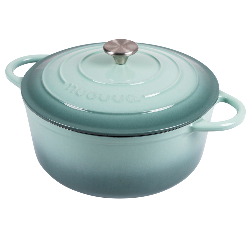 Sea Salt Cast Iron Dutch Oven, Casserole Pot - 28cm - 6L, by Nuovva
