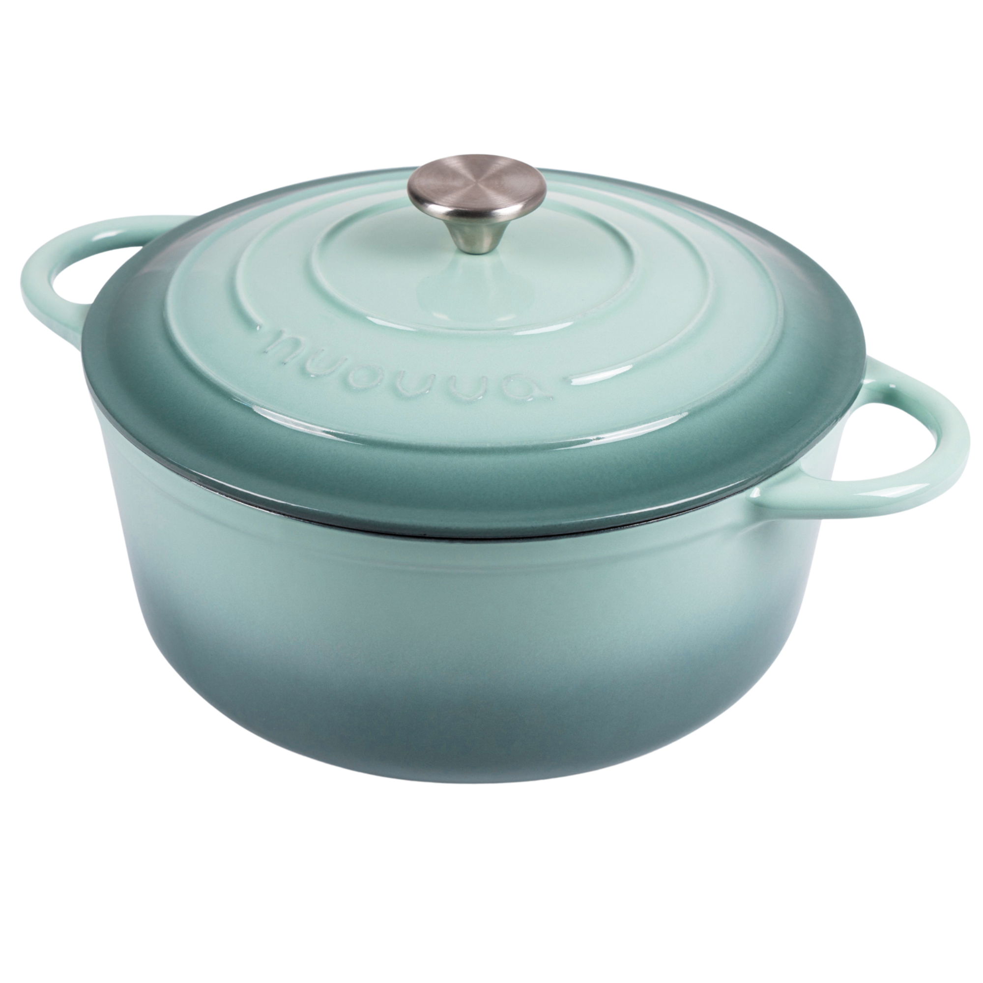 Sea Salt Cast Iron Dutch Oven, Casserole Pot - 28cm - 6L, by Nuovva