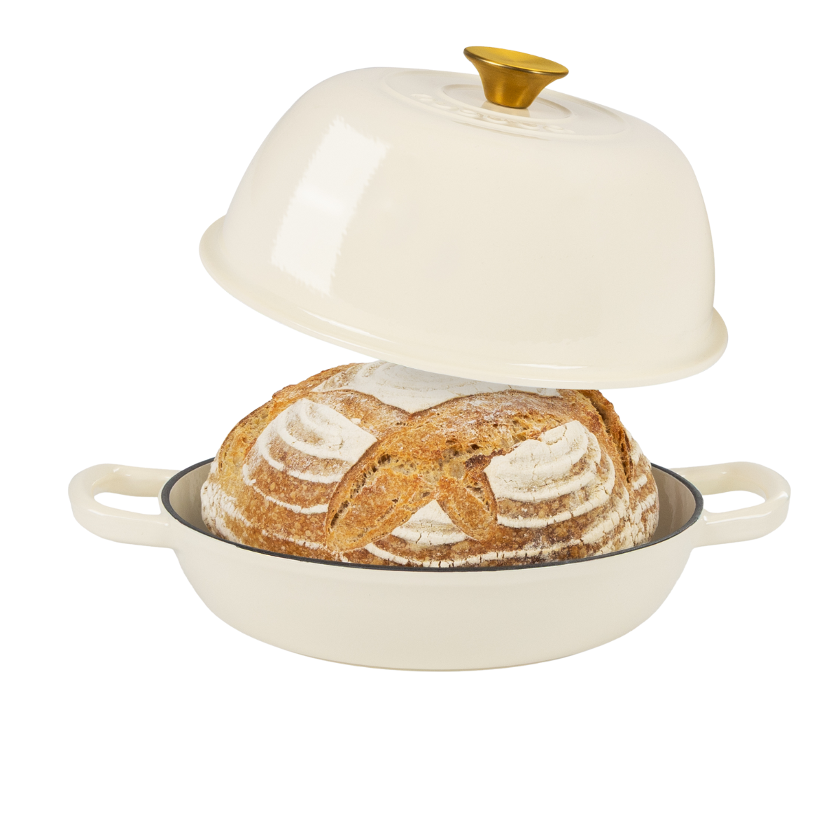 Enamelled Cast Iron Dutch Oven Bread Pot, 5.6 Lite - 26cm (Multiple Colours) by Nuovva