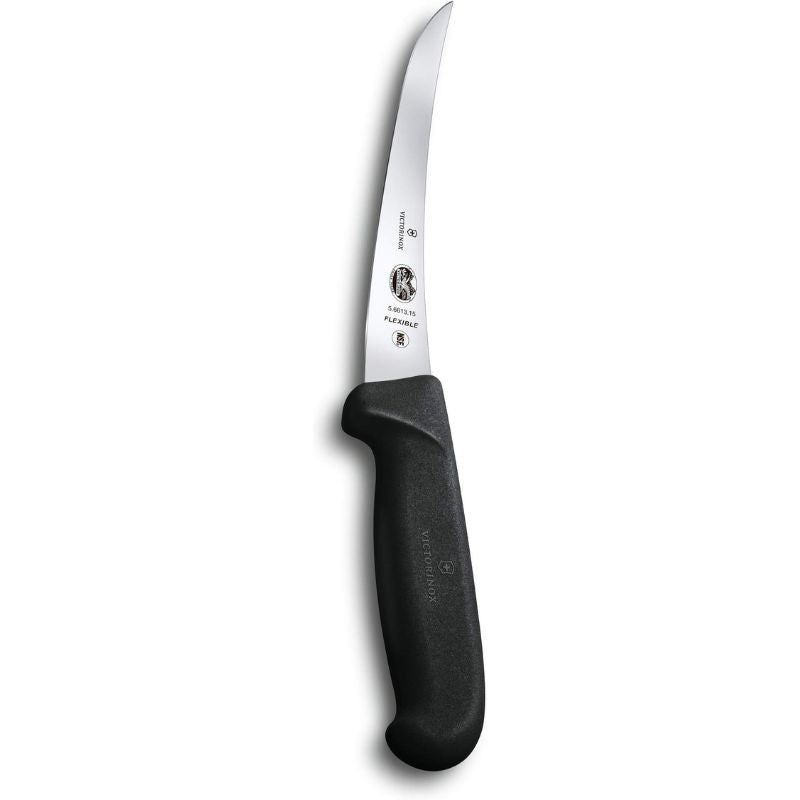 Victorinox Fibrox Flexi Narrow Curved Boning Knife | Black | 12 cm