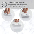 5-Piece Food Storage Containers (Black/White Lid), by Nuovva