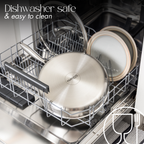 28cm Stainless Steel Sauté Pan with Glass Lid – Induction Safe – By Nuovva