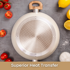 Induction Non-Stick Sauté Pan With Lid – 28cm (Multiple Colours) by Nuovva