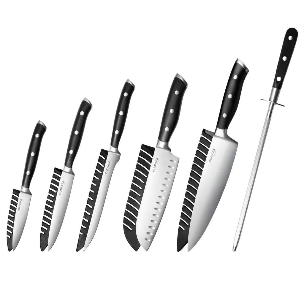 High Carbon Stainless Steel Kitchen Knife Set with Sharpener