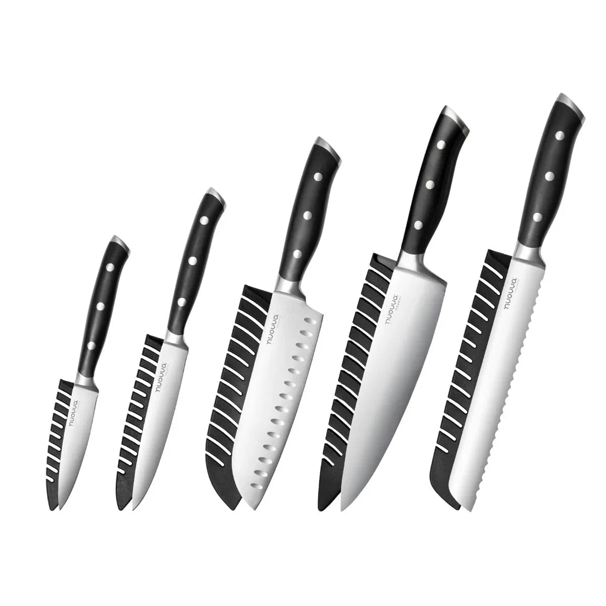 High Carbon Stainless Steel Kitchen Knife Set with Sharpener