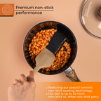 Copper Non-Stick Saucepan with Lid (Multiple Set Sizes), by Nuovva