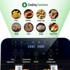 Air Fryer Oven With Preset Functions (Multiple Sizes) 4L 1200W, 6.5L 1500W,  9L 2400W, by Nuovva