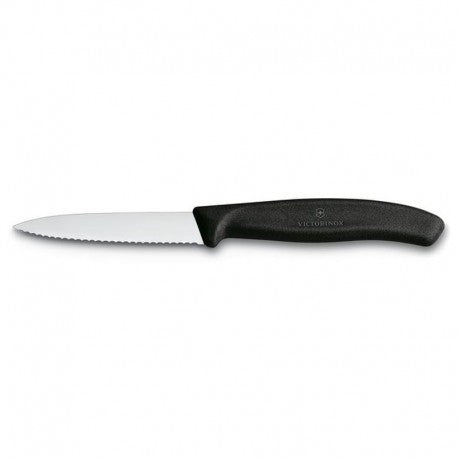 Victorinox Wavy Edge Swiss Classic Paring Knife | Black |  8 cm