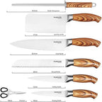 Kitchen Knife Set with Rotating Block 7-Piece Set (Multiple Colours) by Nuovva